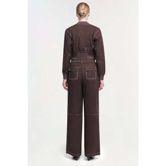 Jonathan Simkhai Brown Track Pants Elegant Design - Picture 6 of 6
